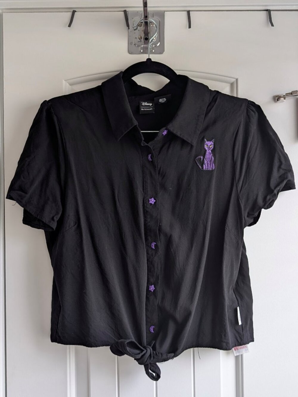 Disney Her Universe Its Just A Bunch Of Hocus Pocus Top Button Down Bottom Tie X